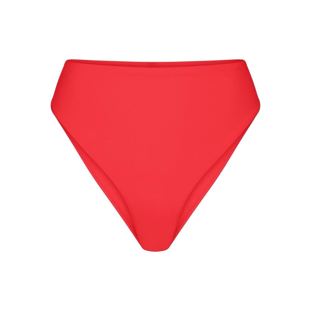 Skims Signature Swim Mid Waist Bottom Ruby Size Xxs
